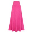 thumbnail image 1 of DARING DIVA Women's Foldable High Waist Flowy Flare Maxi Skirts XS Rose Red, 1 of 6