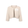 thumbnail image 1 of DARING DIVA Women's Formal Bolero for Evening Dress Wedding Cocktail Shrug 2XL Beige, 1 of 6