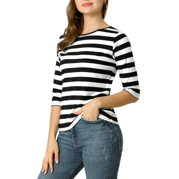 DARING DIVA Women's Halloween Costume 1/2 Sleeve Floral Top M Black White