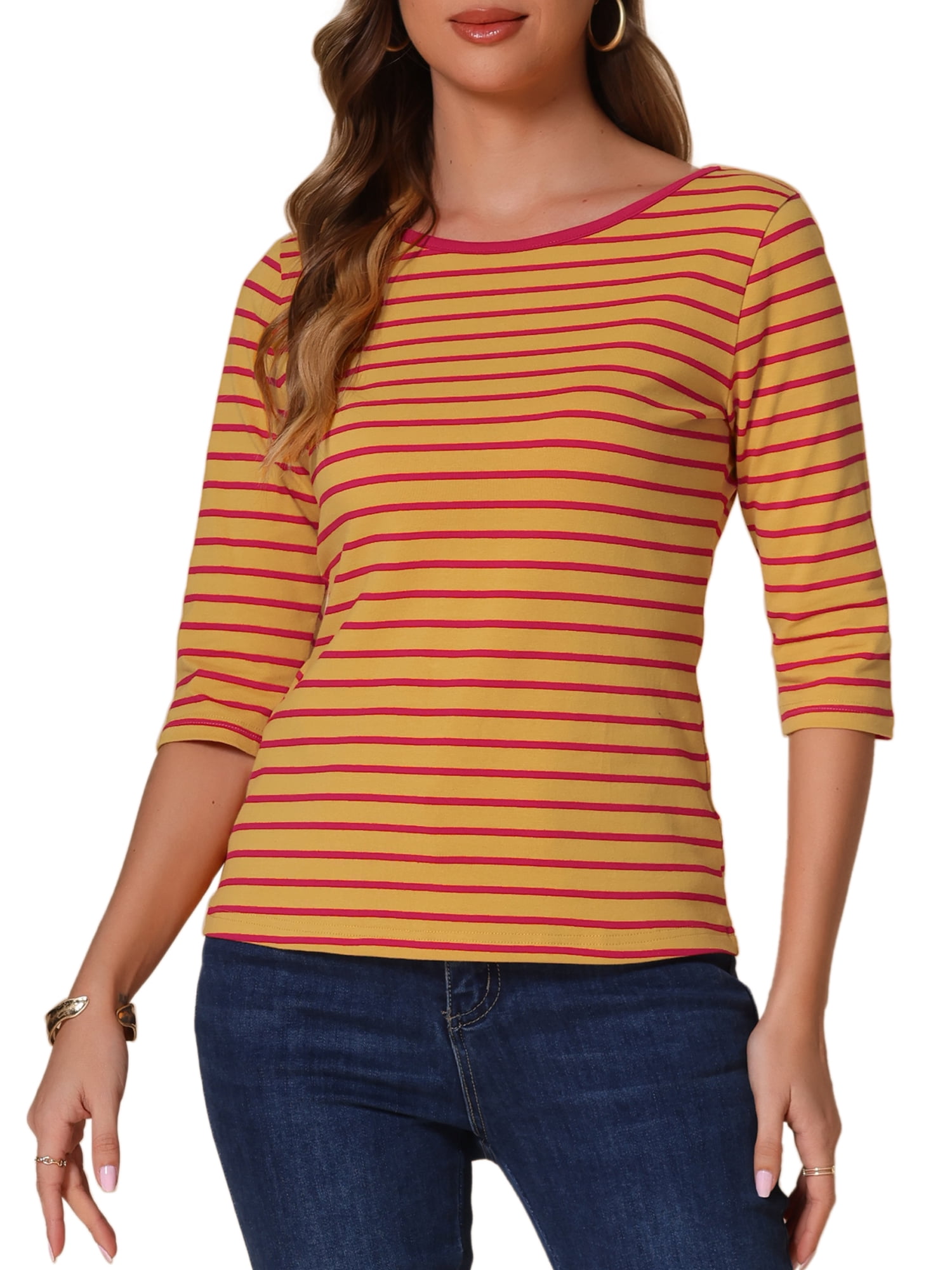 DARING DIVA Women's Halloween Costume 1/2 Sleeve Floral Top S Yellow Red