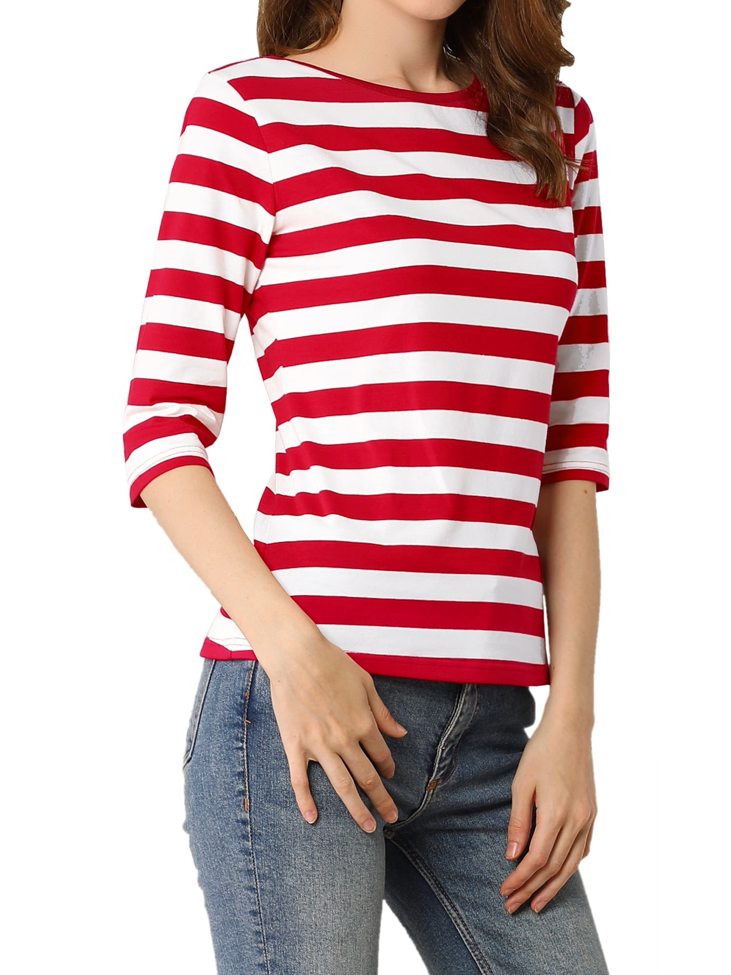 DARING DIVA Women's Halloween Costume 1/2 Sleeve Floral Top XL Red White