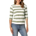 thumbnail image 1 of DARING DIVA Women's Halloween Costume Boat Neck Top T-Shirts M Bean Green White, 1 of 5