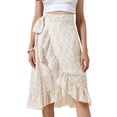 thumbnail image 1 of DARING DIVA Women's Hem Beach Ruffle Skirts X-Small Yellow, 1 of 6