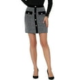 thumbnail image 1 of DARING DIVA Women's High Waist Button Decor Mini Skirt XS Black, 1 of 6