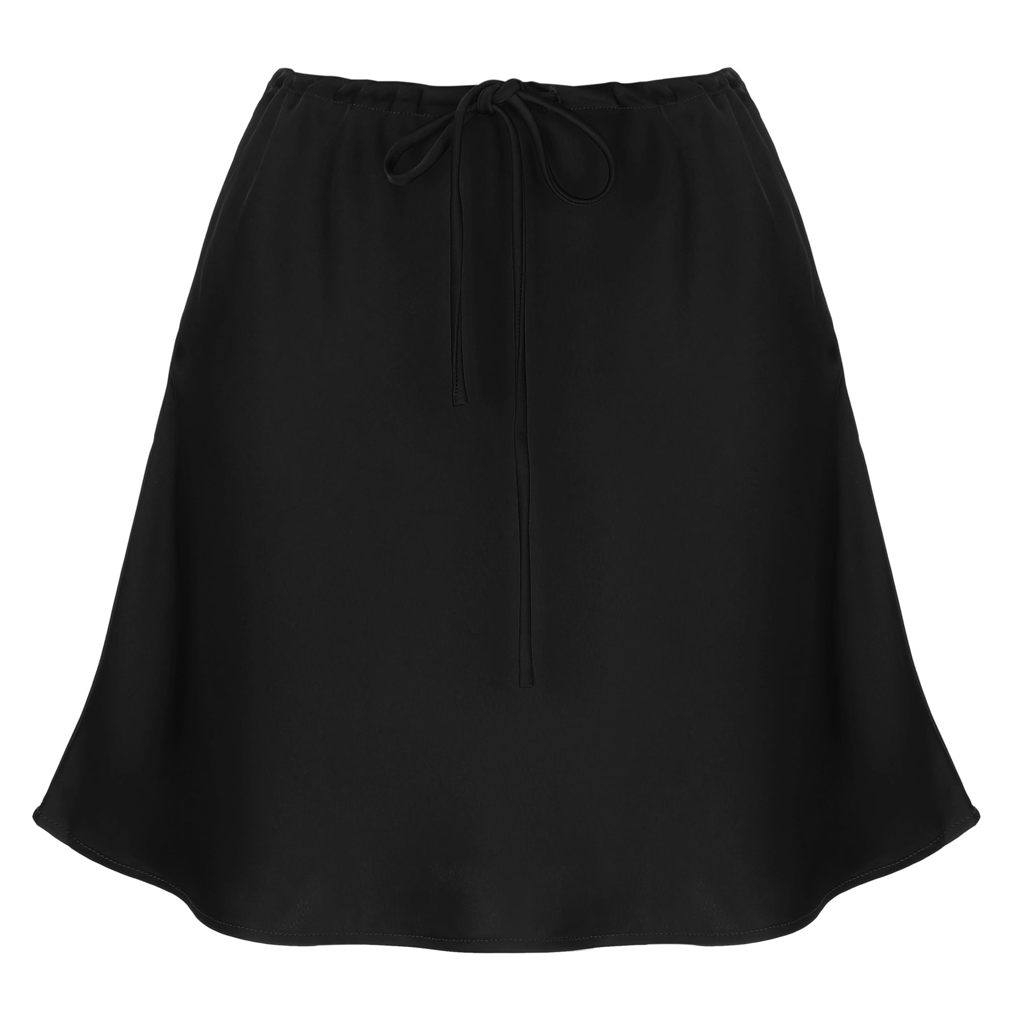 DARING DIVA Women's High Waist Casual A-Line Flared Skirts Medium Black