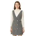 thumbnail image 1 of DARING DIVA Women's High Waist Dress Overall Suspender Skirt XL Apricot, 1 of 6