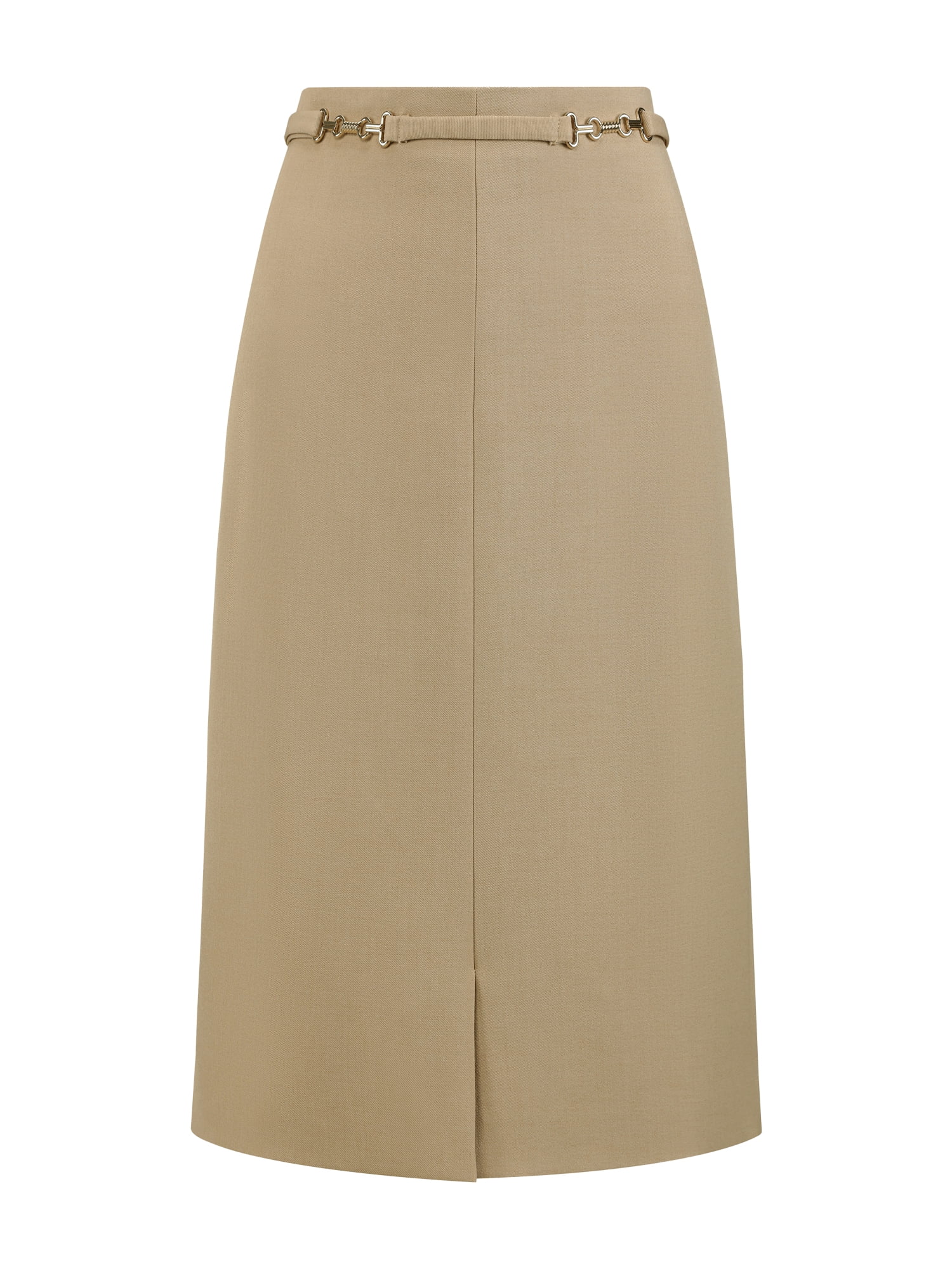 DARING DIVA Women's High Waist Formal Knee Length Pencil Skirts M Khaki