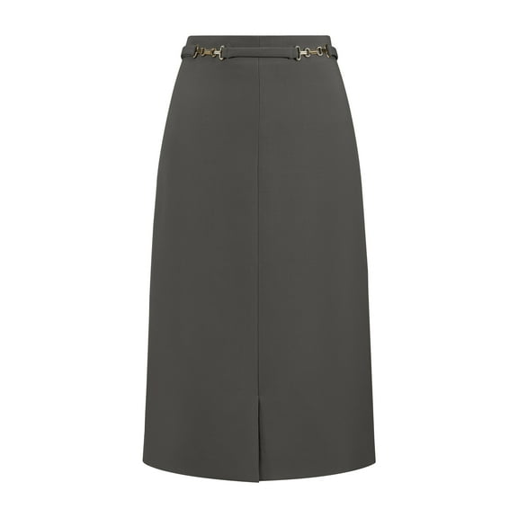 DARING DIVA Women's High Waist Formal Business Knee Length Pencil Skirts S Dark Grey