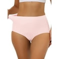 thumbnail image 1 of DARING DIVA Women's High-Waist Invisibles Underwear Breathable Panties L Pink, 1 of 6