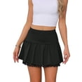 thumbnail image 1 of DARING DIVA Women's High Waist Lace Ruffle Y2K A Line Mini Skirts X-Small Black, 1 of 6