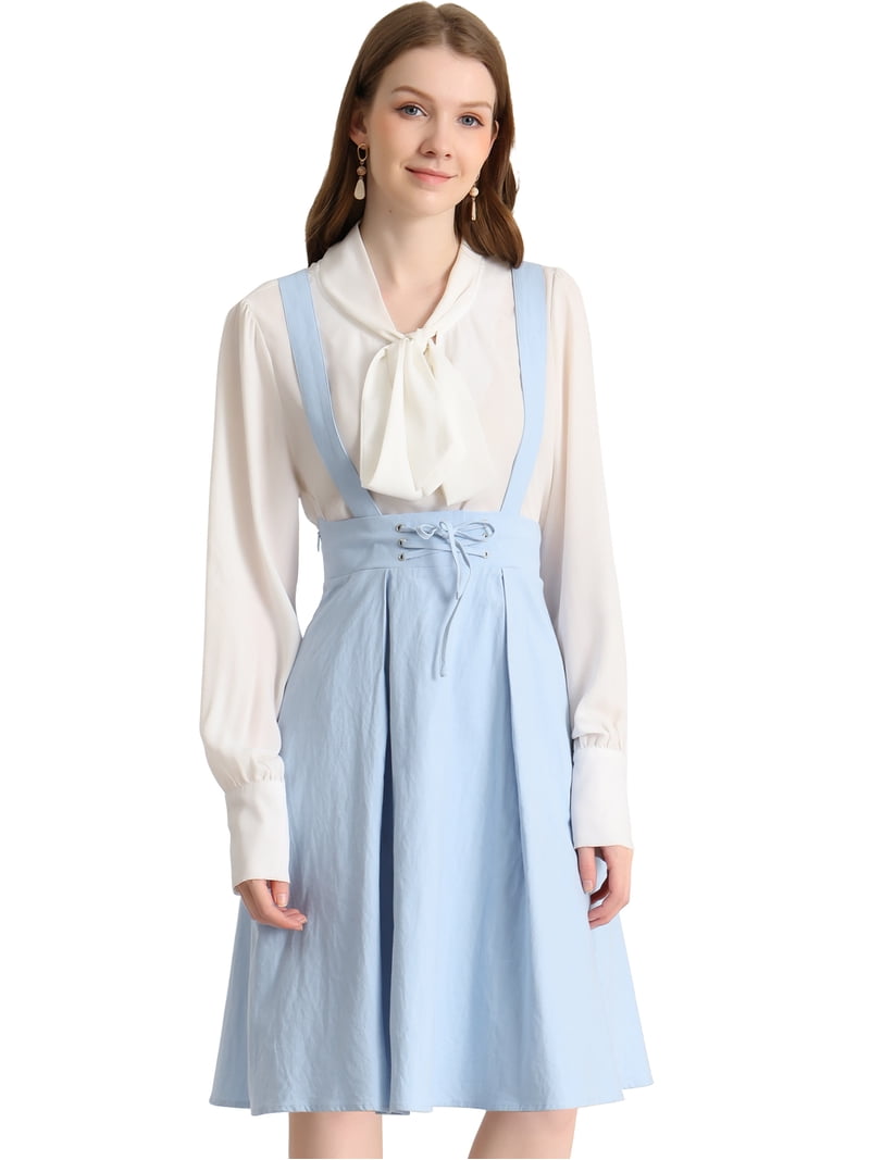 corset skater midi dress DARING DIVA Women's High Waist Overall Skirt Short L Light Blue SID-D27851 Short Sequin Cocktail Dress: Heel Height:12 cm 33 1/4 S Maxi dress