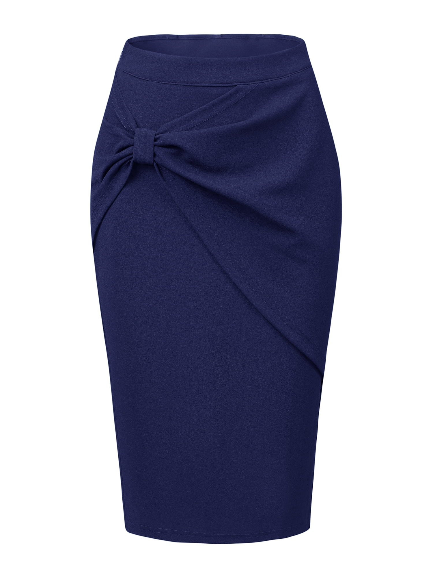 DARING DIVA Women's High Waist Pencil Work Bodycon Skirt X-Large Dark Blue