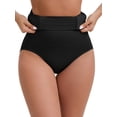 thumbnail image 1 of DARING DIVA Women's High-Waisted Butt Lifting Briefs Postpartum Tummy Control L Black, 1 of 5