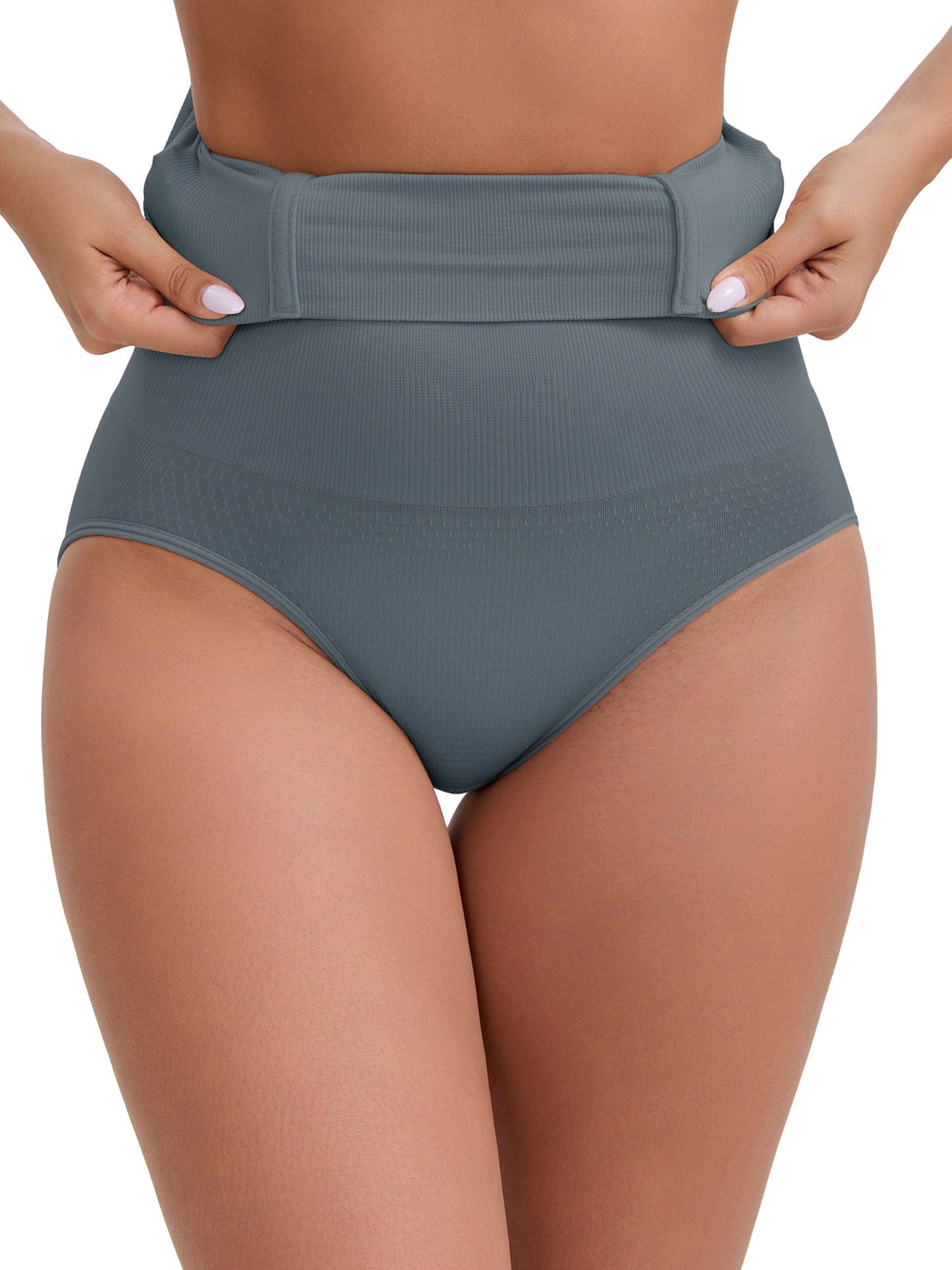 DARING DIVA Women's High-Waisted Butt Lifting Briefs Postpartum Tummy Control L Blue
