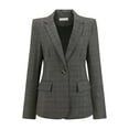 thumbnail image 1 of DARING DIVA Women's Houndstooth Plaid Blazer Business Suit Jacket S Black Grey, 1 of 6