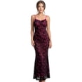 thumbnail image 1 of DARING DIVA Women's Lace Maxi Dress for Business Casual Formal Occasions XS Magenta, 1 of 5