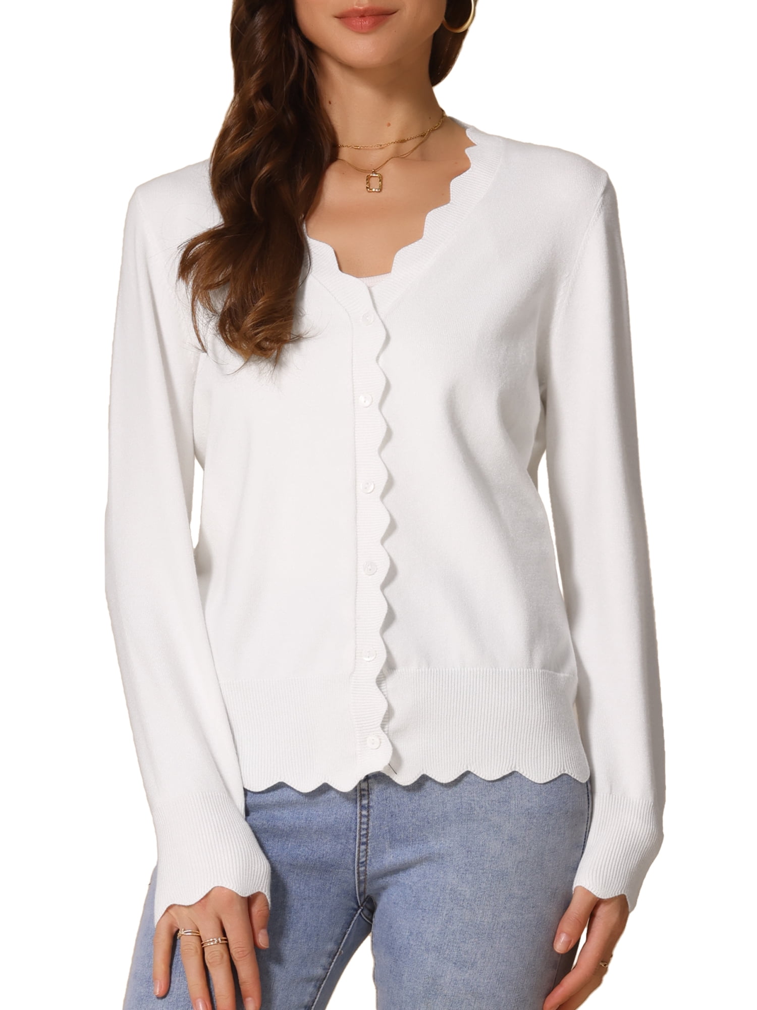 DARING DIVA Women's Long Sleeve Open Front Knit Cardigan Sweater L Beige