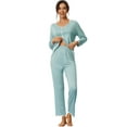 thumbnail image 1 of DARING DIVA Women's Long Sleeve Pullover Pajamas Sets XS Light Blue, 1 of 6
