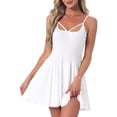 thumbnail image 1 of DARING DIVA Women's Nightgown Ruffle Spaghetti Strap Babydoll Chemise Dress XS White, 1 of 7