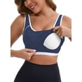 thumbnail image 1 of DARING DIVA Women's Nursing Tank Tops Colorblock Cropped Undershirts XL Blue, 1 of 6