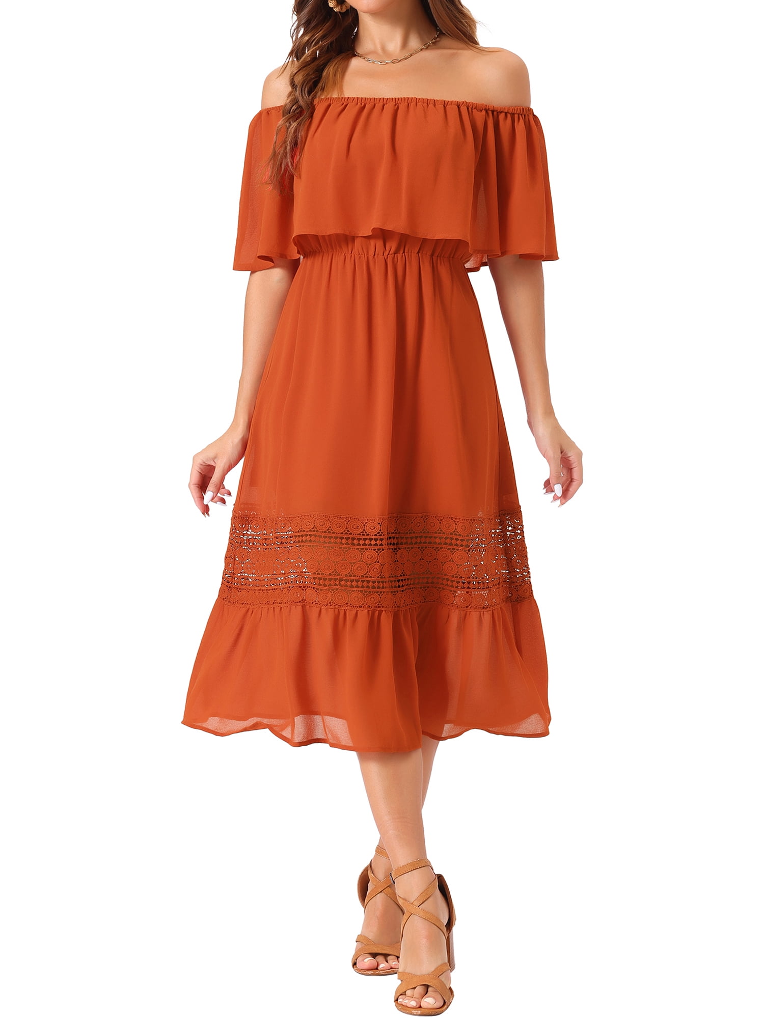 burnt orange maxi dress with sleeves Najma Fresh Chiffon Maxi Dress Burnt Orange US 6 / Burnt Orange