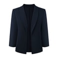 thumbnail image 1 of DARING DIVA Women's Open Front Lightweight Cardigan Shawl Collar Blazer L Dark Blue, 1 of 7