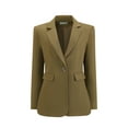 thumbnail image 1 of DARING DIVA Women's Open Front Long Sleeve Work Suit Jacket Blazer with Pockets M Brown, 1 of 6