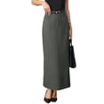 thumbnail image 1 of DARING DIVA Women's Pencil Long Pockets Work Office Midi Bodycon Skirts X-Large Grey, 1 of 6