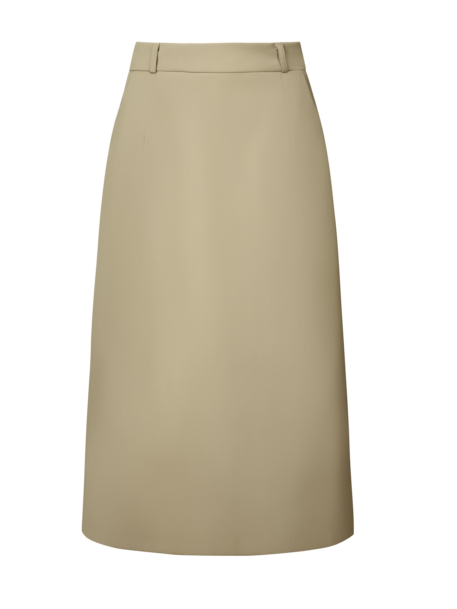 DARING DIVA Women's Pencil Skirt with High Waist and Split Back M Khaki