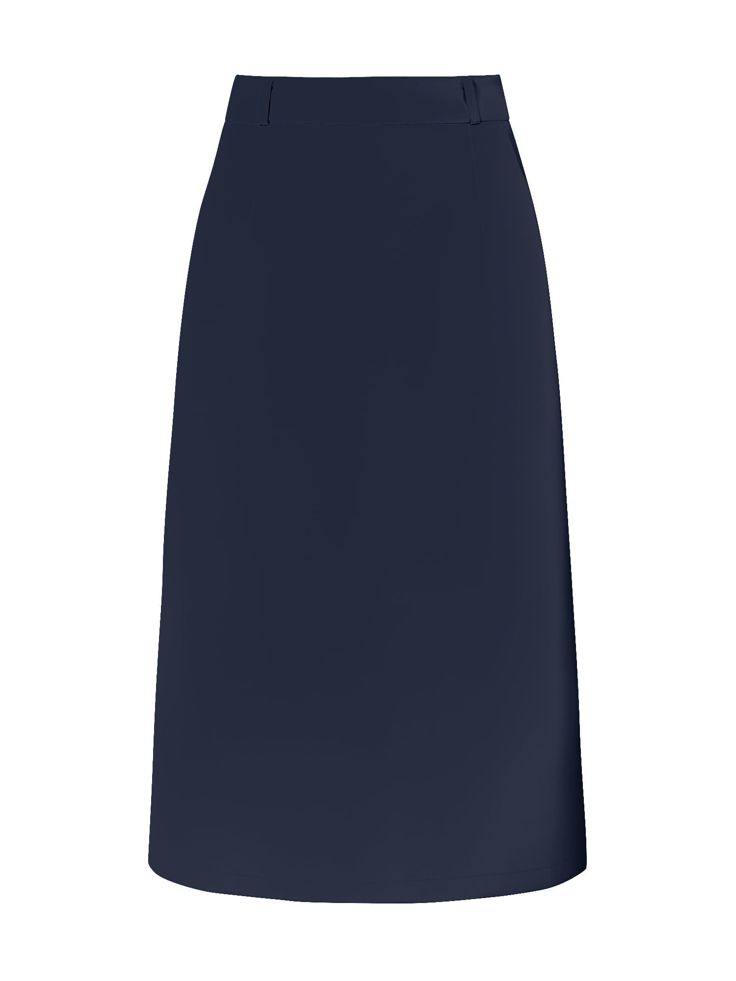 DARING DIVA Women's Pencil Skirt with High Waist and Split Back XL Navy Blue