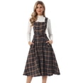 thumbnail image 1 of DARING DIVA Women's Plaid Vintage A Line Pinafore Dress X-Large Blue, 1 of 6