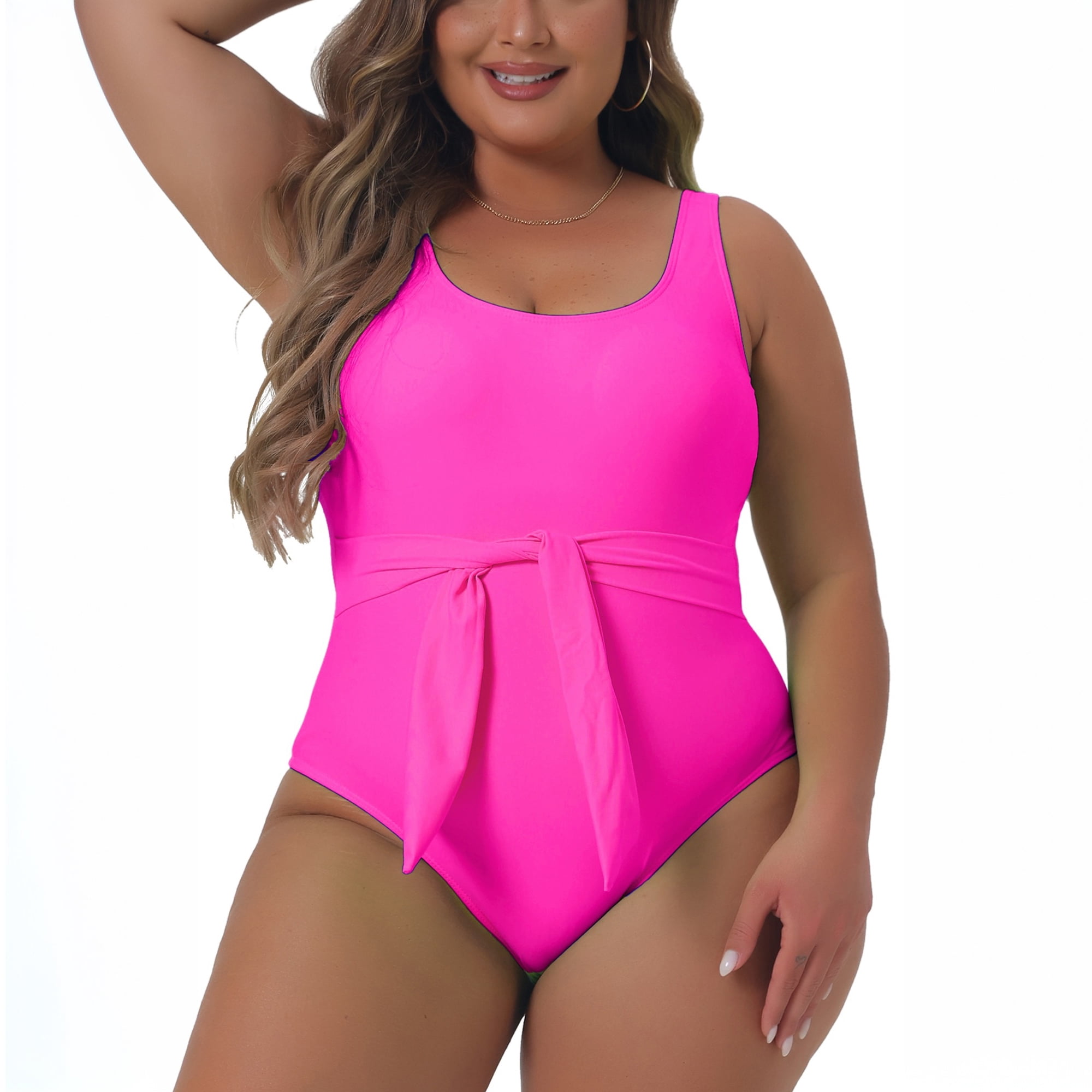DARING DIVA Women's Plus Bikini Swimwear Flattering Bathing Suits 1X Hot Pink