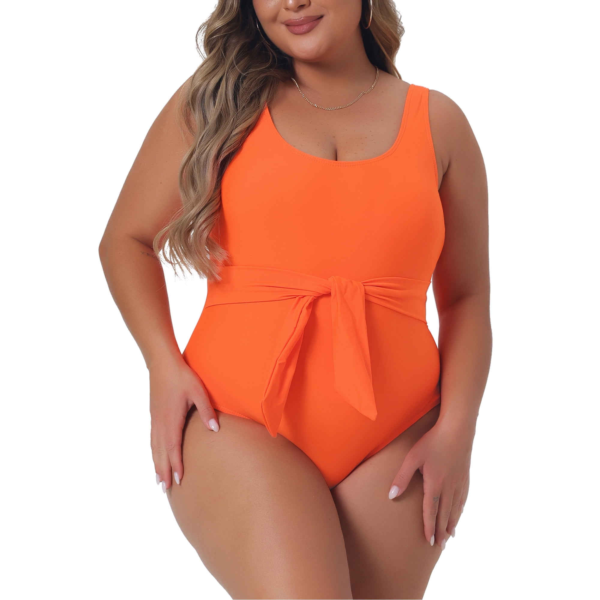 DARING DIVA Women's Plus Bikini Swimwear Flattering Bathing Suits 1X Orange