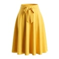 thumbnail image 1 of DARING DIVA Women's Plus Size High Waist A-Line Skirt with Pockets 2X Yellow, 1 of 6