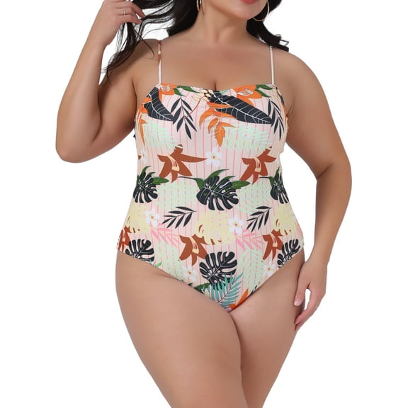 DARING DIVA Women's Plus Size One-Piece Swimsuit Swimdress Beach Wear 1X Pink