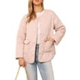 thumbnail image 1 of DARING DIVA Women's Puffer Lightweight Casual Jacket XS Gray Pink, 1 of 6