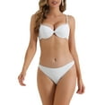 thumbnail image 1 of DARING DIVA Women's Push Up Underwire Ruched Swimsuit 2 Pieces XL White, 1 of 6