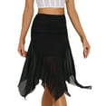 thumbnail image 1 of DARING DIVA Women's Ruched Asymmetrical Flowy Dance Skirts XL Black, 1 of 6