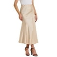 thumbnail image 1 of DARING DIVA Women's Satin High Waist Flowy Elegant Mermaid Maxi Skirts S Champagne, 1 of 6