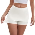 thumbnail image 1 of DARING DIVA Women's Seamless Tummy Control Half Slip Shorts XXL White, 1 of 6