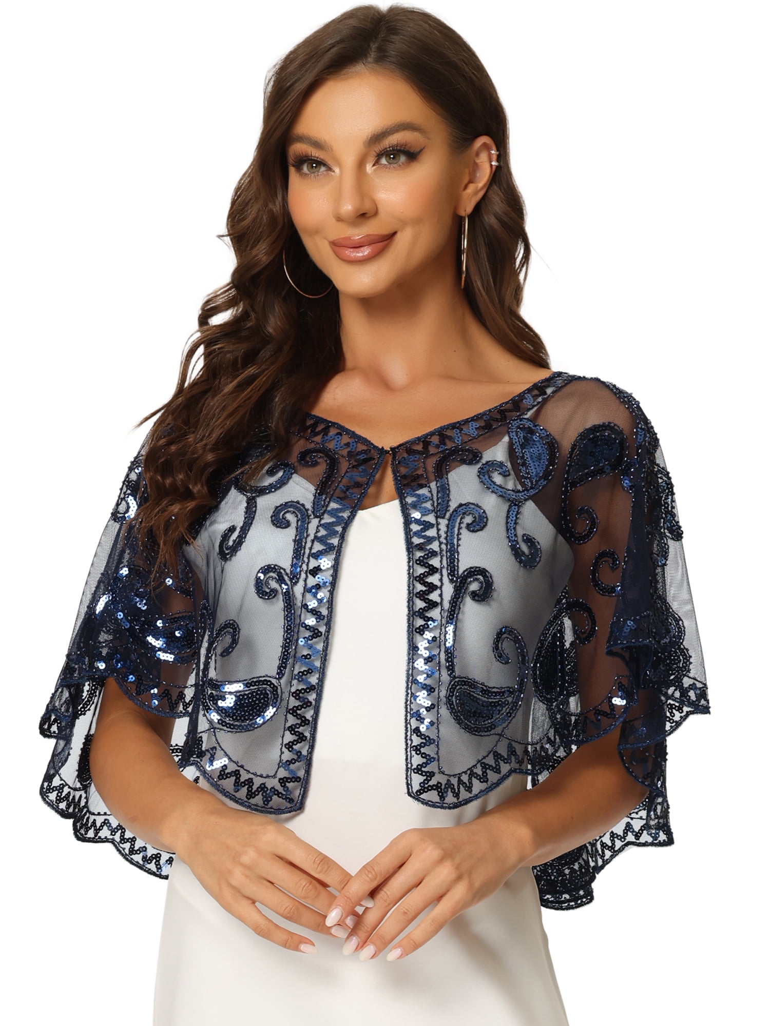 navy blue shrugs for dresses Women's Classic Plant-Based Jersey Ballet-Style