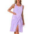 thumbnail image 1 of DARING DIVA Women's Shower Wrap Wearable Towels Bathrobe Cover Up Spa Robe M Purple, 1 of 7