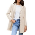 thumbnail image 1 of DARING DIVA Women's Single Breasted Button Down Outerwear Pea Coats Apricot XS, 1 of 6