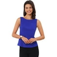 thumbnail image 1 of DARING DIVA Women's Sleeveless Business Work Summer Tank Top XL Royal Blue, 1 of 5