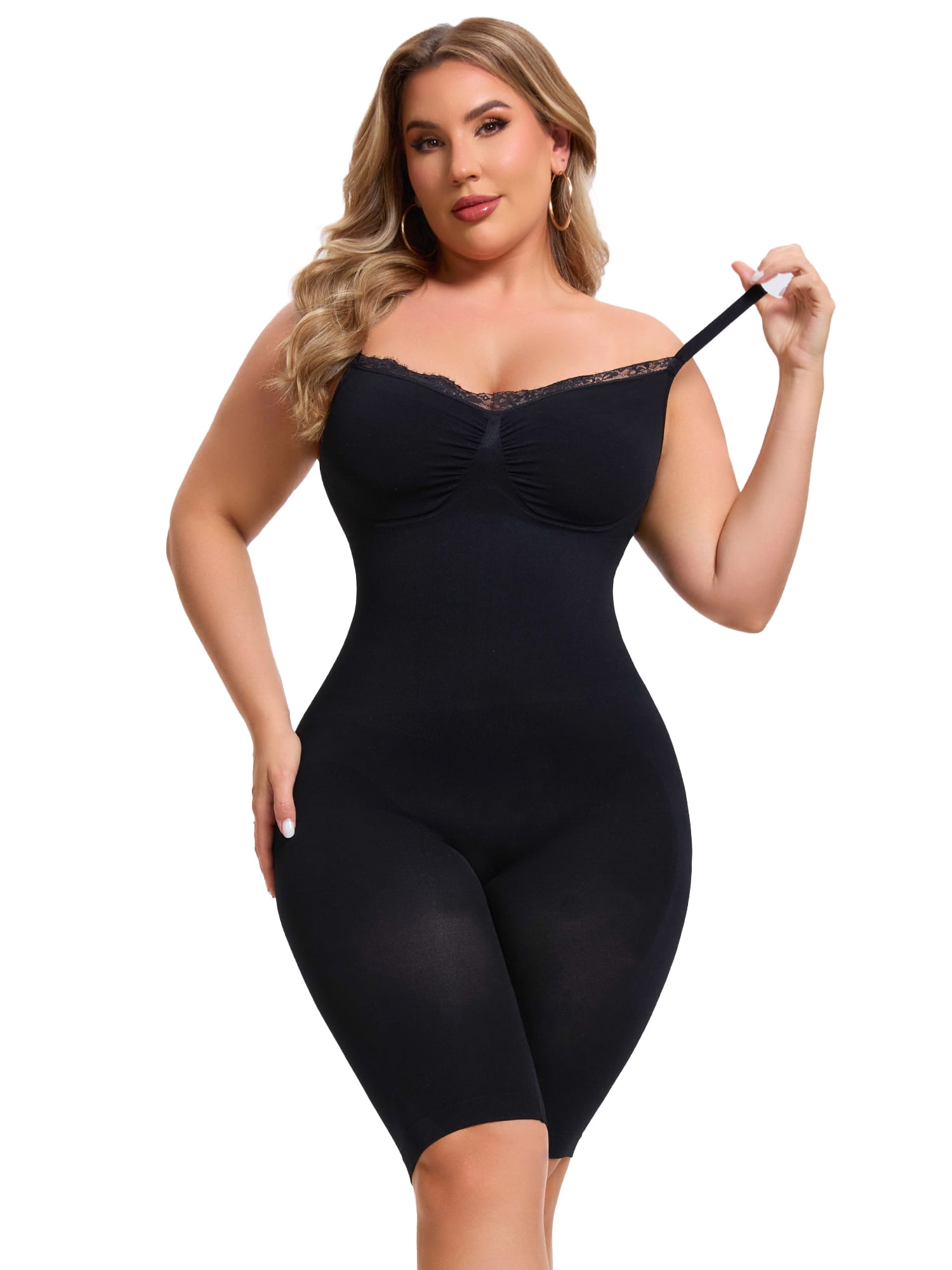 DARING DIVA Women's Sleeveless Shapewear Bodysuits Tummy Control Bodyshaper XL Black