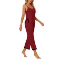 thumbnail image 1 of DARING DIVA Women's Soft Modal Sleeveless Pajama Sets XS Burgundy, 1 of 6