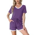 thumbnail image 1 of DARING DIVA Women's Soft Pajama Sets with Pockets M Purple, 1 of 5