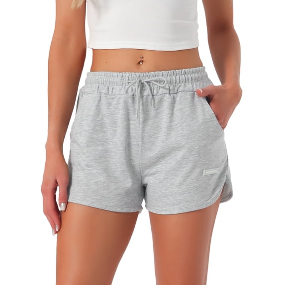 DARING DIVA Women's Soft Stretchy Comfy High Elastic Lounge Sport Shorts S Grey