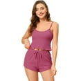 thumbnail image 1 of DARING DIVA Women's Spaghetti Strap Pajama Sets M Rose Red, 1 of 6