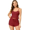 thumbnail image 1 of DARING DIVA Women's Spaghetti Strap Pajama Sets S Red, 1 of 6